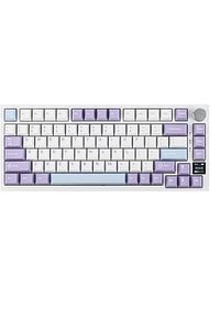 Ajazz Ak820 %75 Mekanik Klavye Akıllı Ekranlı Bağlantı Modlu Profesyonel Gaming Klavye Mor Beyaz ürün fotoğrafı