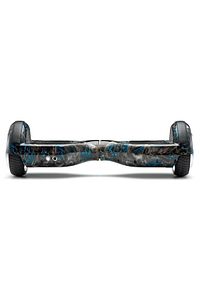 Elektrikli Kaykay Scooter Hoverboard 6.5 Inch Siyah Kurukafa Grafity Desenli Akıllı Denge- D18 ürün fotoğrafı