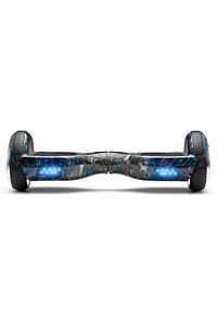 Elektrikli Kaykay Scooter Hoverboard 6.5 Inch Siyah Kurukafa Grafity Desenli Akıllı Denge- D18 ürün fotoğrafı
