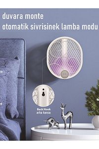 WD-956 USB Şarjlı Katlanabilir Uv Işıklı Elektrikli Sivrisinek Öldürücü Raket Lamba ürün fotoğrafı
