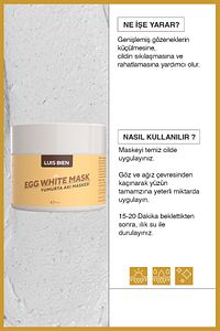Yumurta Akı Maskesi | Gözenek Sıkılaştırıcı & Sebum Dengesi | Arındırıcı Cilt Bakımı | 125g ürün fotoğrafı