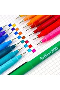 200 Fine 0.4 Mm Ince Uçlu Yazı Ve Çizim Kalemi 20'li Set ürün fotoğrafı
