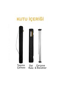 Ultralight Katlanır Kamp Masası, Piknik, BBQ, Balıkçılık, Avcılık, Plaj için Büyük Siyah ürün fotoğrafı