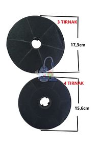 Teka TVT 60.1 Beyaz Duvar Tipi Davlumbaz Karbon Filtre 17,3cm-15,6cm 2 Li Takım ürün fotoğrafı