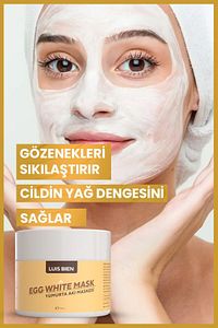 Yumurta Akı Maskesi | Gözenek Sıkılaştırıcı & Sebum Dengesi | Arındırıcı Cilt Bakımı | 125g ürün fotoğrafı