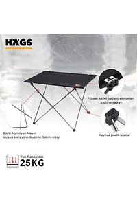 Ultralight Katlanır Kamp Masası, Piknik, BBQ, Balıkçılık, Avcılık, Plaj için Büyük Siyah ürün fotoğrafı
