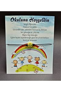 OKULUNA, Sınıfına Hoşgeldin Hediyesi İpli Gülen Yüzlü Bileklik 25 adet Okul hediyesi ürün fotoğrafı