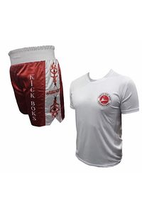 Beyaz Kickboks Şortu + Kick Boks Tişörtü - Ikili Set ürün fotoğrafı