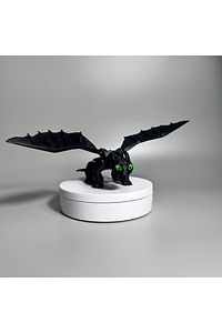 Ejderhanı Nasıl Eğitirsin? Çiftli Gecenin Öfkesi Siyah Ejderha 16cm-fanart ürün fotoğrafı