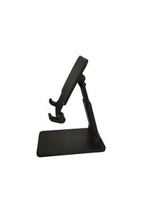 Masaüstü Telefon Standı Yükseklik ve Bakış Açısı Ayarlanabilir Telefon Tutucu ve Tablet Standı Siyah ürün fotoğrafı