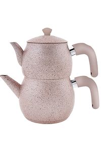 Biogranit Steel Plus Midi Çaydanlık Takımı Bakalit Kulp Rose ürün fotoğrafı