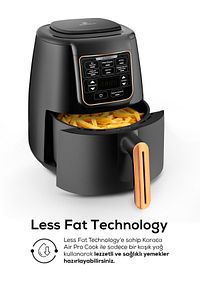 Air Pro Cook Xl 2 In 1 Konuşan Airfryer Black Cooper 4 Kişilik ürün fotoğrafı