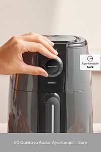 Smart Cook 60 Dakikaya Kadar Zaman Ayarlı Compact Airfryer Space Grey 2 Kişilik ürün fotoğrafı