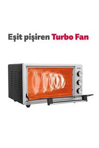 4244 Turbo Midi Fırın 42 Lt Inox ürün fotoğrafı