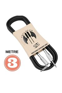 Gitar Jack Kablosu 10ft - 3M - DÜZ/L Elektro Akustik Bas Bağlama Keman Amfi & Mixer Uyumlu Jak kablo ürün fotoğrafı