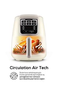 Air Pro Cook 3 In 1 Xl Ev Yemeği, Közleme, Sulu Yemek Tencereli Airfryer İconic Beige 4 Kişilik ürün fotoğrafı