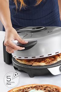 Gastro 10 In 1 Pizza Ve Lahmacun Makinesi Biodiamond Granit Silver Tandır ürün fotoğrafı