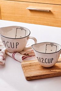 Veva 2'li Porselen Ölçü Bardağı Seti 250/500 ml ürün fotoğrafı