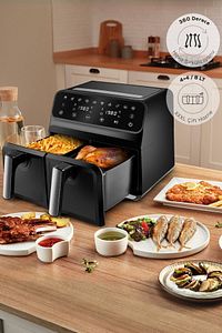 Multifry Xxxl 4+4 Litre Dijital Twin Iki Hazneli Airfryer ürün fotoğrafı
