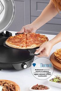 Gastro 10 In 1 Pizza Ve Lahmacun Makinesi Biodiamond Granit Silver Tandır ürün fotoğrafı