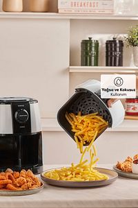 Smart Cook 60 Dakikaya Kadar Zaman Ayarlı Compact Airfryer Krem 2 Kişilik ürün fotoğrafı