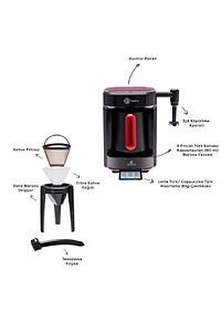 Hatır Barista Cappuccino ve Türk Kahve Makinesi İmperial Red ürün fotoğrafı