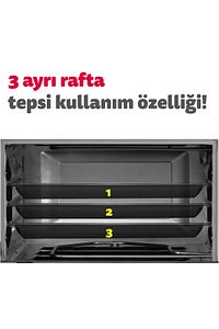 4244 Turbo Midi Fırın 42 Lt Inox ürün fotoğrafı