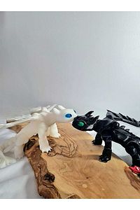 Ejderhanı Nasıl Eğitirsin? Çiftli Gecenin Öfkesi Siyah Ejderha 16cm-fanart ürün fotoğrafı