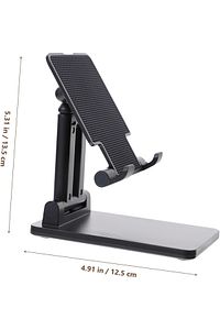 Masaüstü Telefon Standı Yükseklik ve Bakış Açısı Ayarlanabilir Telefon Tutucu ve Tablet Standı Siyah ürün fotoğrafı