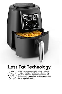 Air Pro Cook Xl 2 In 1 Konuşan Airfryer Fritöz Black Chrome 4 Kişilik ürün fotoğrafı