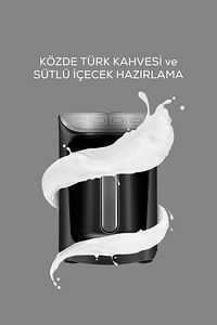 Hatır Köz Sütlü Türk Kahve Makinesi Antrasit ürün fotoğrafı