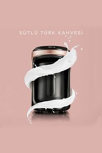 Hatır Hüps Sütlü Türk Kahve Makinesi Rosegold Türk Kahvesi ürün fotoğrafı