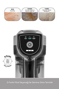 Vantuz Power Force Max 2 in 1 Şarj Edilebilir Dik Süpürge Silver ürün fotoğrafı