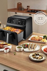 Multifry XXXL 9 Litre Dijital Çift Hazne Kullanılabilen Cam Pencereli Airfryer ürün fotoğrafı