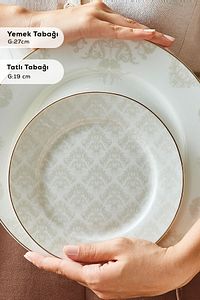 Siena Porselen 56 Parça 12 Kişilik Yemek Takımı Gold ürün fotoğrafı