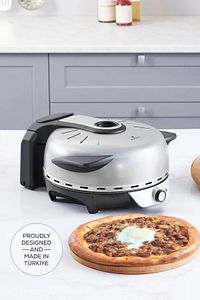 Gastro 10 In 1 Pizza Ve Lahmacun Makinesi Biodiamond Granit Silver Tandır ürün fotoğrafı