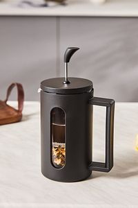 Cam Leya Kaşık Hediyeli Borosilikat Cam French Press 600 Ml 600 ml ve üzeri Siyah ürün fotoğrafı