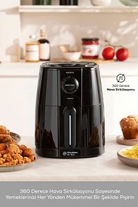 Smart Cook 60 Dakikaya Kadar Zaman Ayarlı Compact Airfryer Black 2 Kişilik ürün fotoğrafı