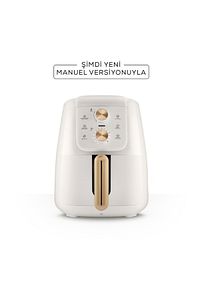 Air Pro Cook Manuel Xl Airfryer Krem Gold 4 Kişilik ürün fotoğrafı