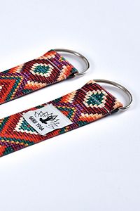 Yoga Mat Taşıma Askısı Kırmızı Etnik Desenli Yoga Kemeri ürün fotoğrafı