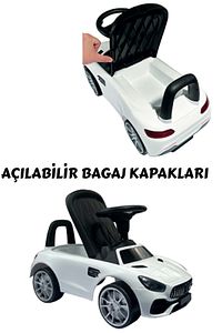 Sesli Kapısı Açılabilen Sürmeli İlk Arabam 64 cm - Mercedes Super Car Sürmeli Araba ürün fotoğrafı