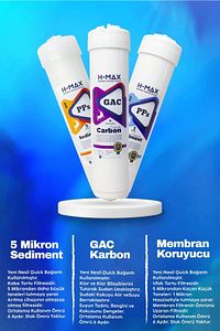 80 Gpd Membranlı Kapalı Kasa 5'li Su Arıtma Filtre Seti Yüksek Kaliteli Filtre Seti ürün fotoğrafı