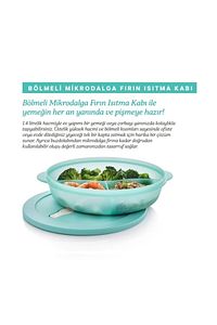 Bölmeli Mikrodalga Fırın Isıtma Kabı 1.4 Lt Mikro Tabak ürün fotoğrafı