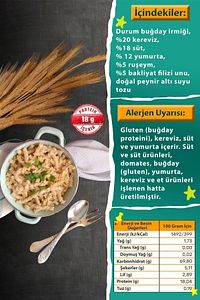 Sütlü ve Yumurtalı Makarna 250 gr ürün fotoğrafı