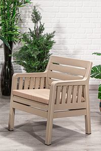 Lara 3 1 1 S Bahçe Takımı Balkon - Bahçe - Teras Mobilyası / Cappucino ürün fotoğrafı