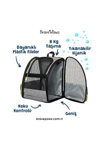 YIKANABİLİR KEDİ VE KÖPEK ÇANTASI PLASTİK FİLELİ PİRAMİT MODEL ürün fotoğrafı