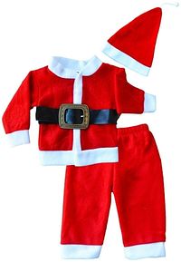 Bebek Noel Baba Kıyafeti Kostümü Bebek Yılbaşı Yeniyıl Hediyesi Christmas Gift ürün fotoğrafı