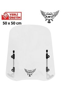 Üniversal Şeffaf Siperlik (49X49 CM) Bağlantı Ekipmanı (MOTOSİKLET CAMI) ürün fotoğrafı