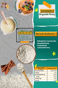 Organik Pirinç Unu 250 g ürün fotoğrafı