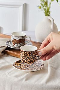 Tiger 2 Kişilik Kahve Fincan Takımı 80 ml Klasik ürün fotoğrafı